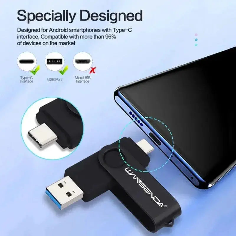 2TB High Speed Type C USB Flash Drive for Phones and Laptops