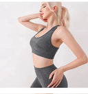 Elevate Your Workout: Women's High Waist Tank Shorts Set
