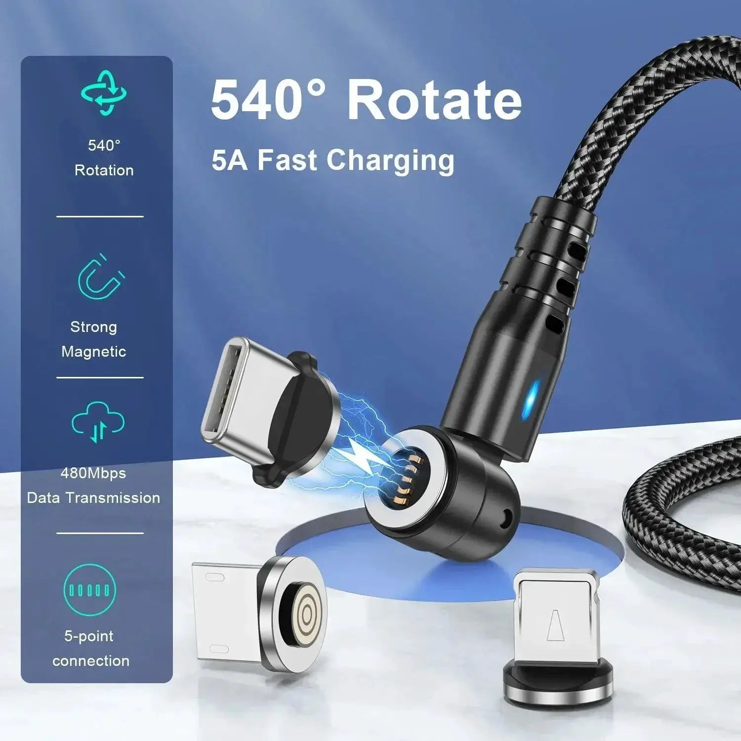 Magnetic Fast Charging Cable Ultimate Flexibility Technology