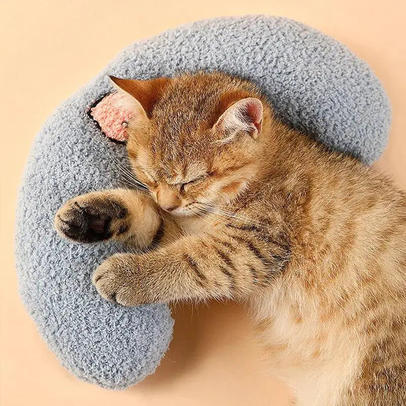 Winter Comfort U Shaped Pet Pillow Cozy Support Toy For Pets