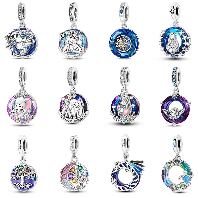 Sterling Silver Blue Crystal Life
