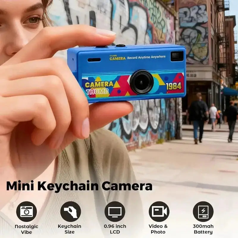 G6 Thumb Keychain Camera 0.96 Inch Retro Mini Action Cameras 720P Very Small Camcorder Audio Video Recorder Support Memory Card