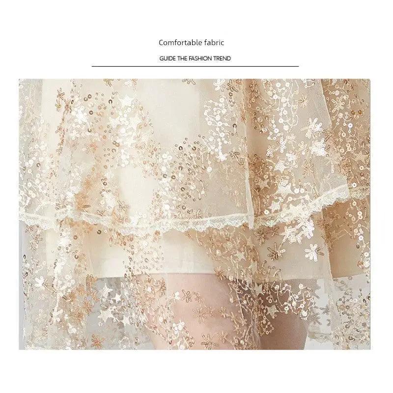 Haolaiwu Embroidered Sequin Dress For Elegant Women Fashion