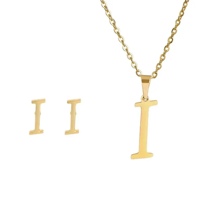 Custom Alphabet Necklace Set for Women — product view 9