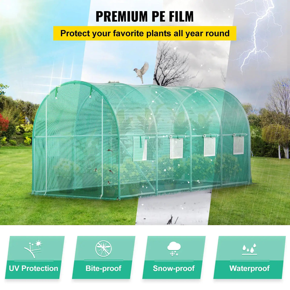 Galvanized Arch Tunnel Greenhouse — product view 6