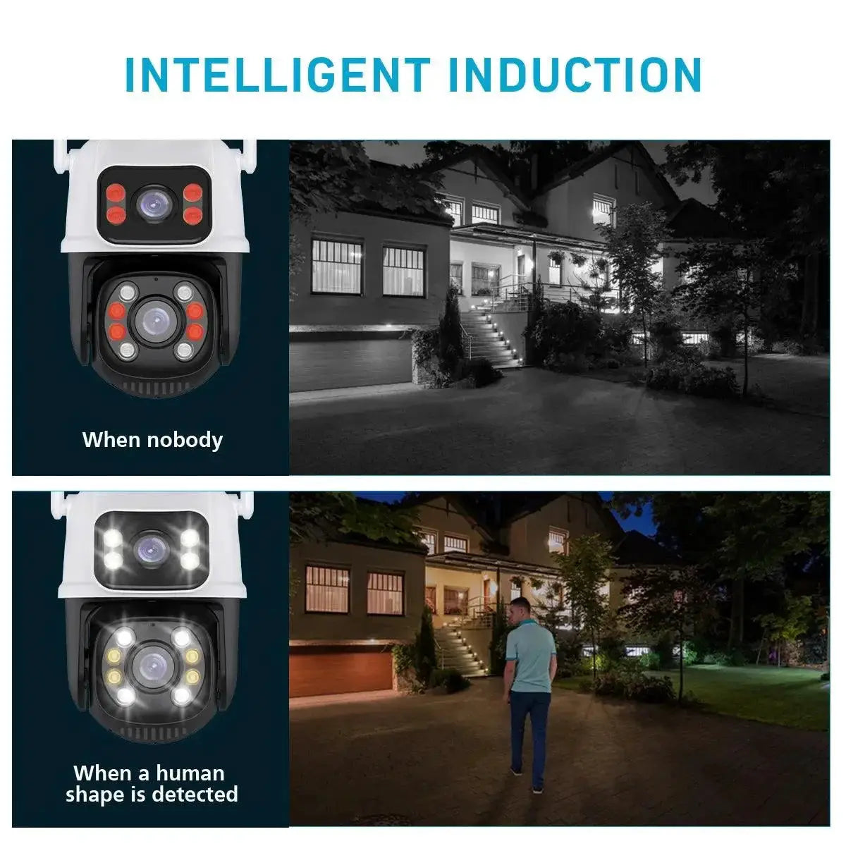 4K PTZ WiFi Security Camera With AI Detection Night Vision
