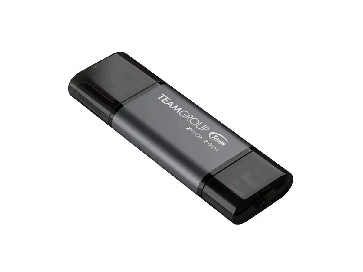 Team 256GB X1 USB 3.2 Gen1 2-in-1 Type-A and Type-C Flash Drives, Speed Up to 100MB/s (TX13256GB01)