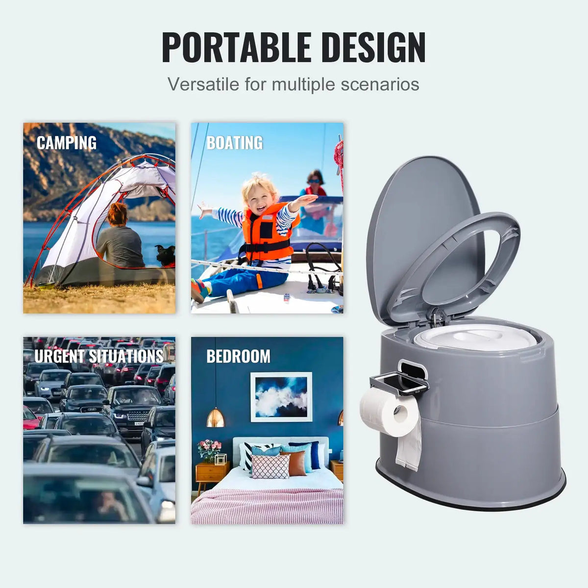Portable Camping Toilet Gravity Flush — product image 6