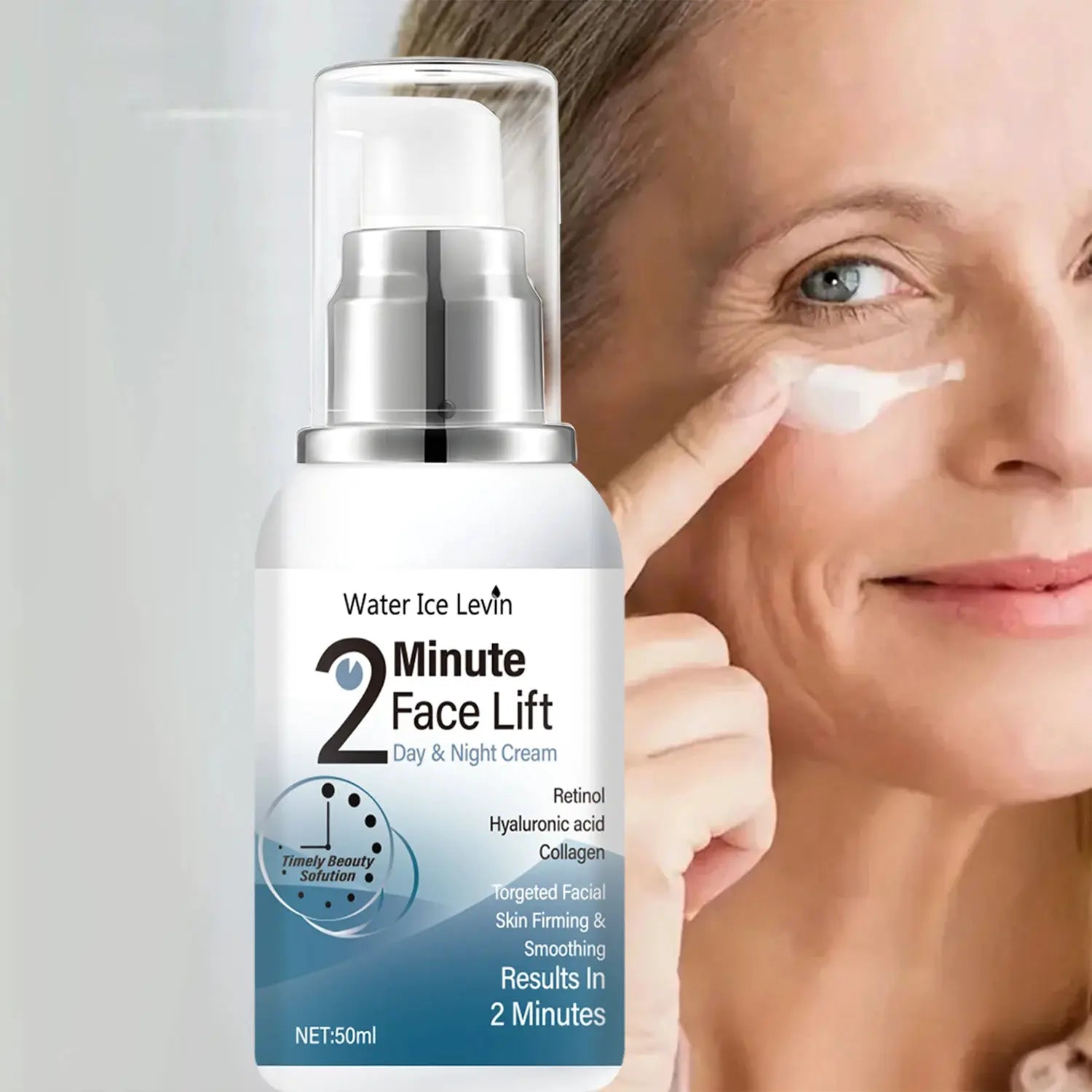 Instant Firming and Rejuvenating Handy Gadget - Water Ice Levin 2 Minute Face Lift Day and Night Cream 50ml