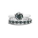 Moissanite Ring in Sterling Silver Piece