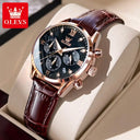 Olevs Womens Leather Casual Watch