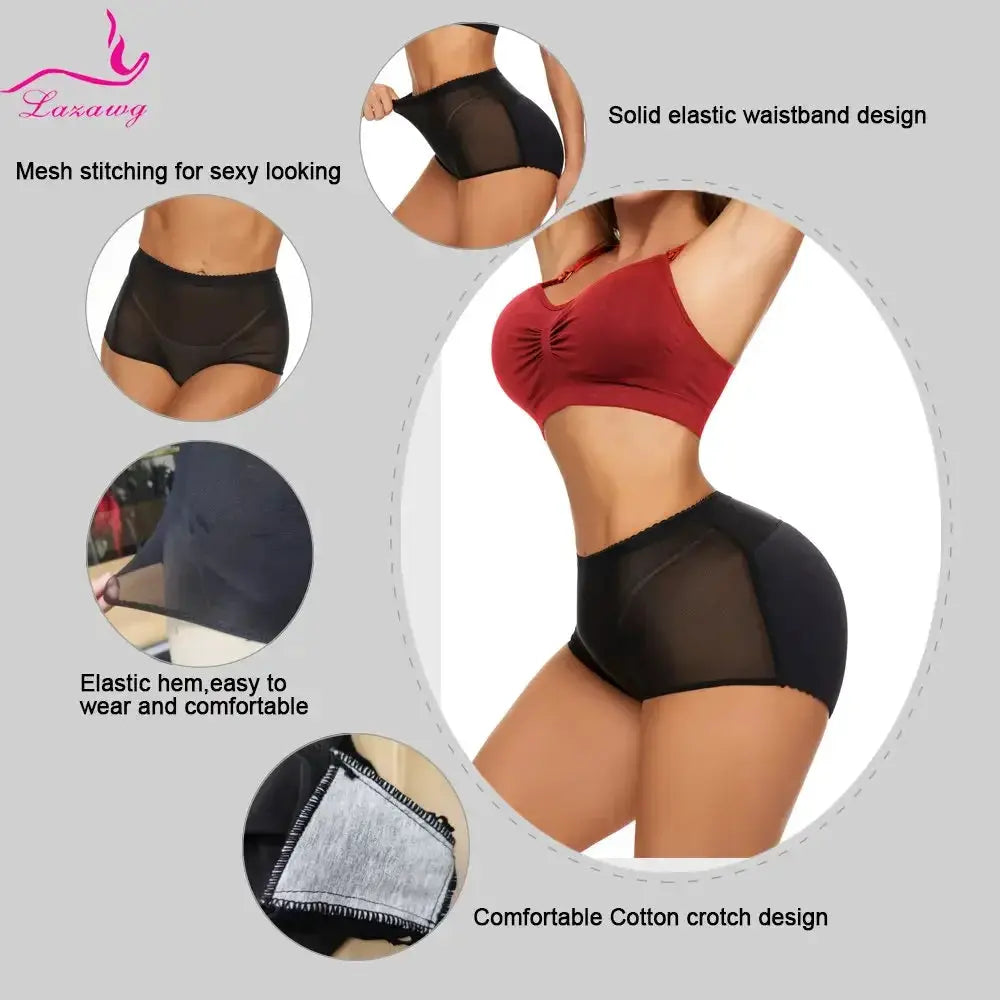 Seamless Butt Lifter Panty Tummy Control Removable Pads