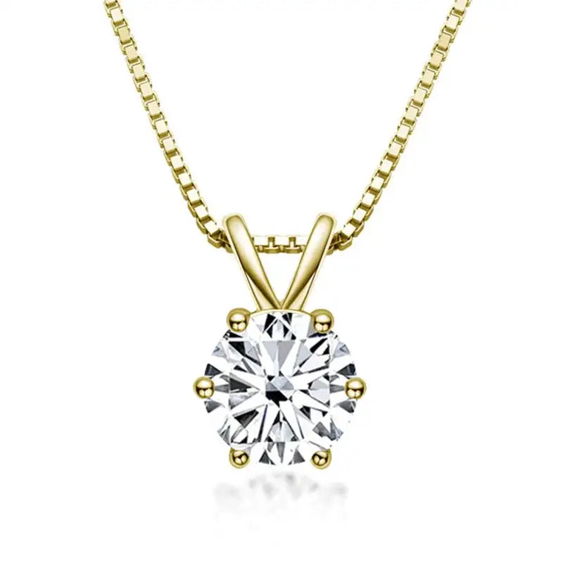 Moissanite Pendant Necklace in Sterling Silver Carat — product view 10