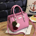 Vintage PU Leather Ladies Handbag With Plush Tassel Crossbody Bag