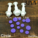 JJYY 3Pcs Cake Moulds Fondant Cutter Plastic Mold Set