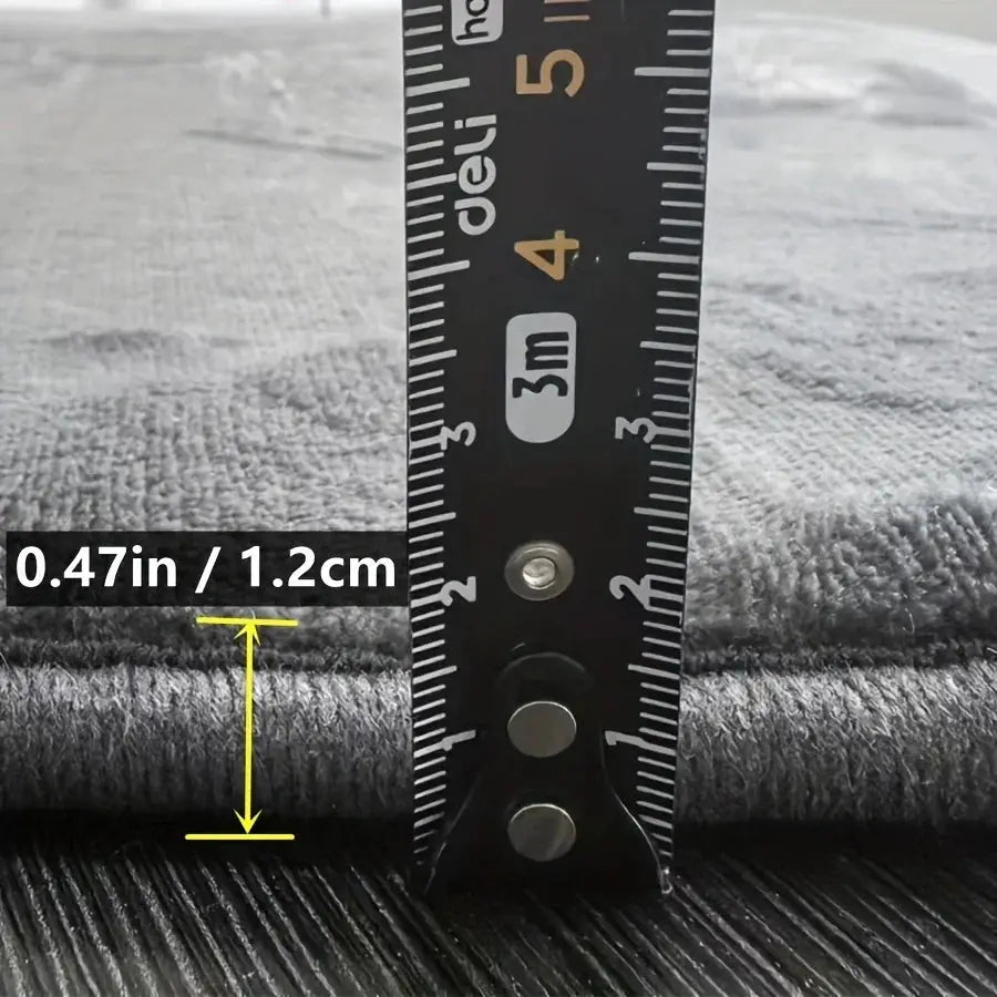 Thickened Solid Color Bathroom Flannel Non Slip Foot Mat