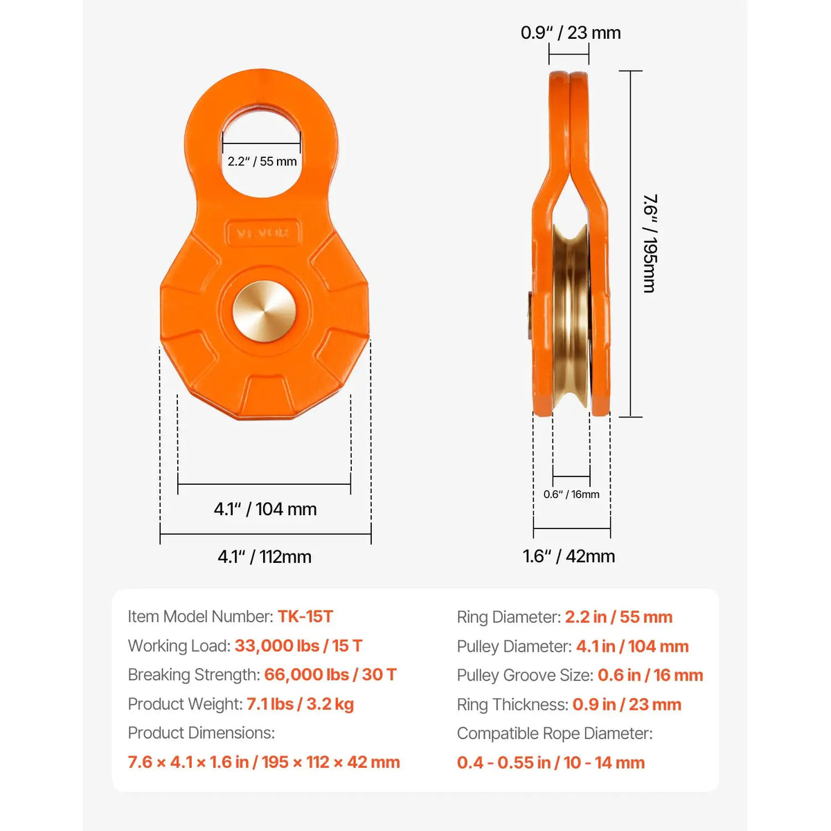 Heavy Ton Snatch Block For Towing — product view 7