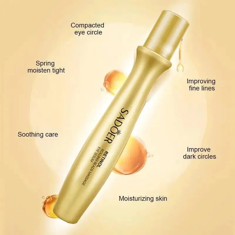 Gold Bright Eye Roller Eye Cream Hydrating Moisturizing Eye Serum Care Dark Circles Removal Anti Bags