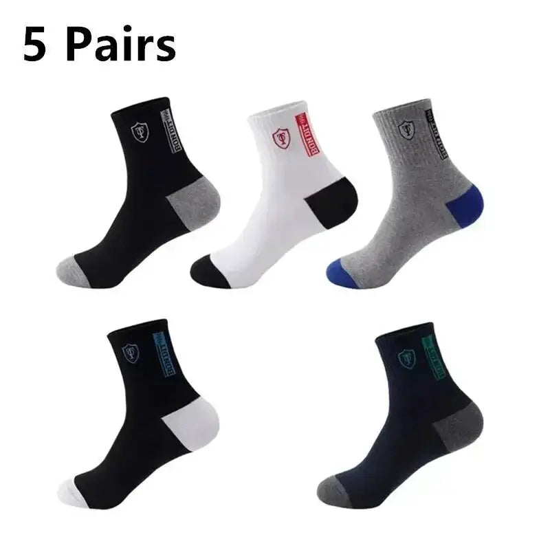 Lightweight Breathable Sports Socks 5 Pairs For Comfort