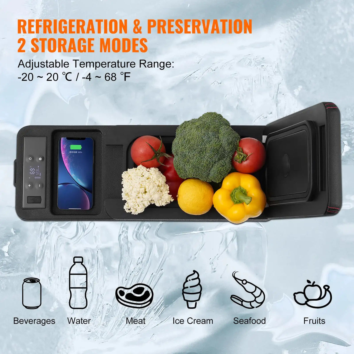 SucceBuy Car RefrigeratorCar Armrest Refrigerator Fridge Single — product view 3