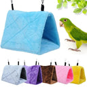 Cozy Velvet Bird Hammock Soft Plush Tent Bed for Cage