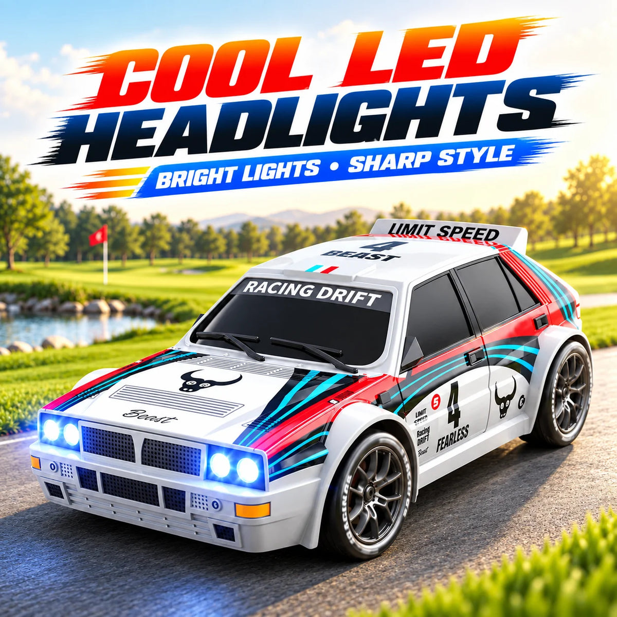 ZNLYRION RC Car Drifting Race Car Scale Wheel Drive Adjustable Speed — product view 2