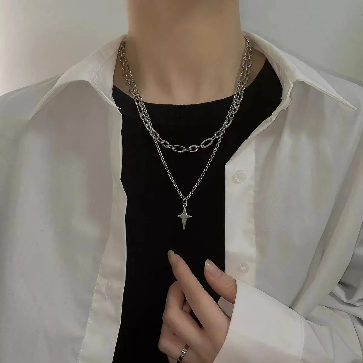 Simple Trendy Star Hollow Choker Necklace For Fashion