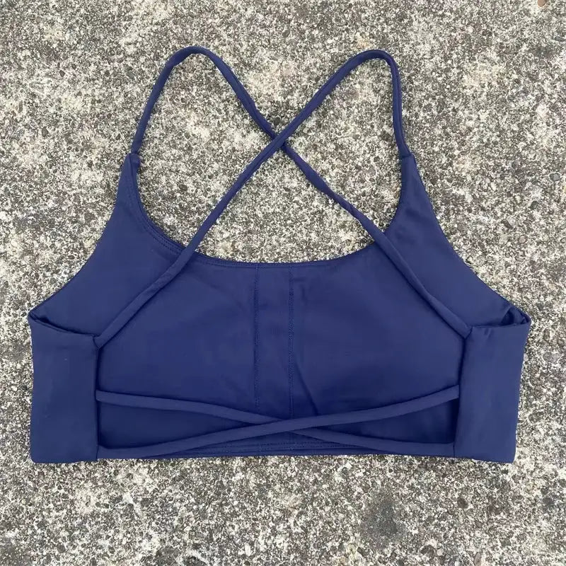 Breathable Spaghetti Strap Sports Bra Cross Back — product view 8