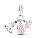 Silver Plated Dangle Charm Beads