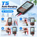 T5 Smart Digital Multimeter 6000 Counts True RMS Auto Range AC DC Voltage Current NCV Resistance Large Screen Electrical Tester