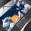 Japanese Wave Gaming Mousepad: Stylish Art Desk Mat