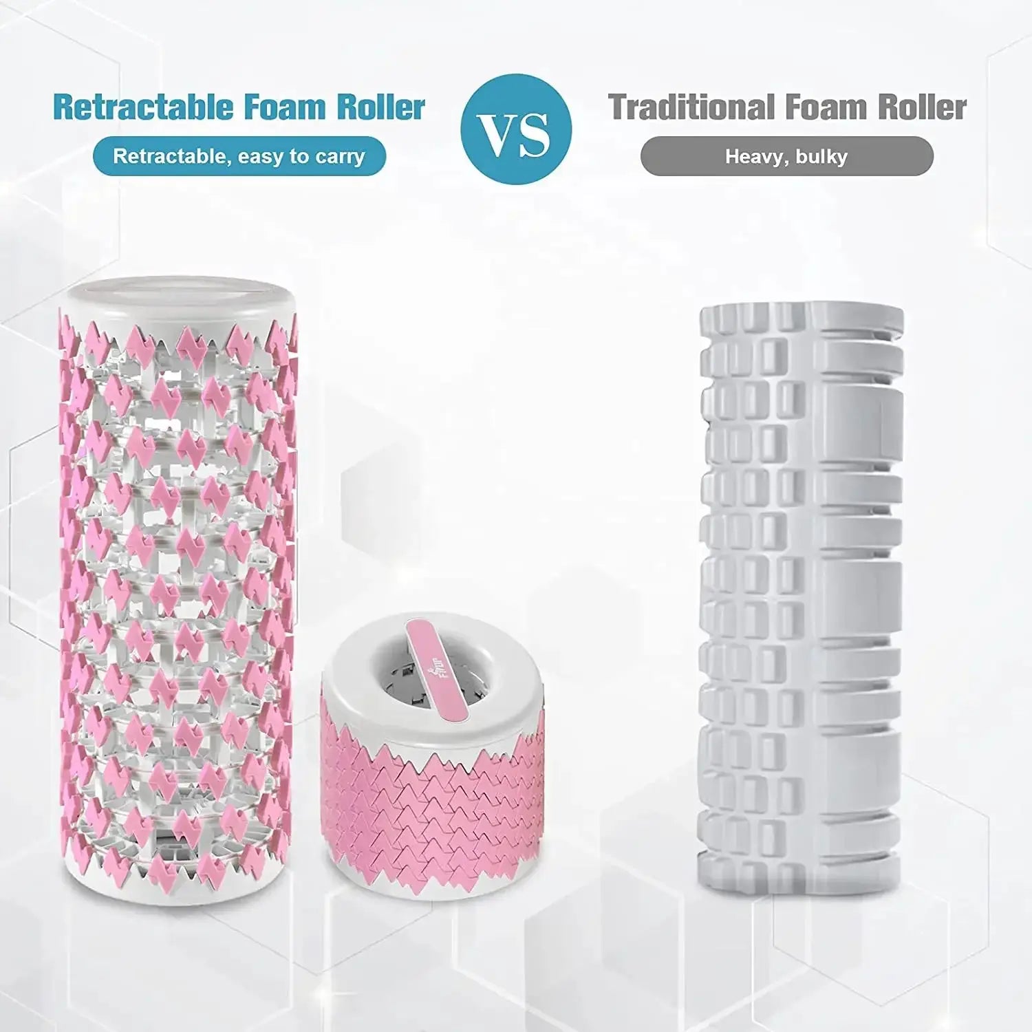 High-Quality Retractable Yoga Foam Roller for Muscle Therapy - OurLum.com