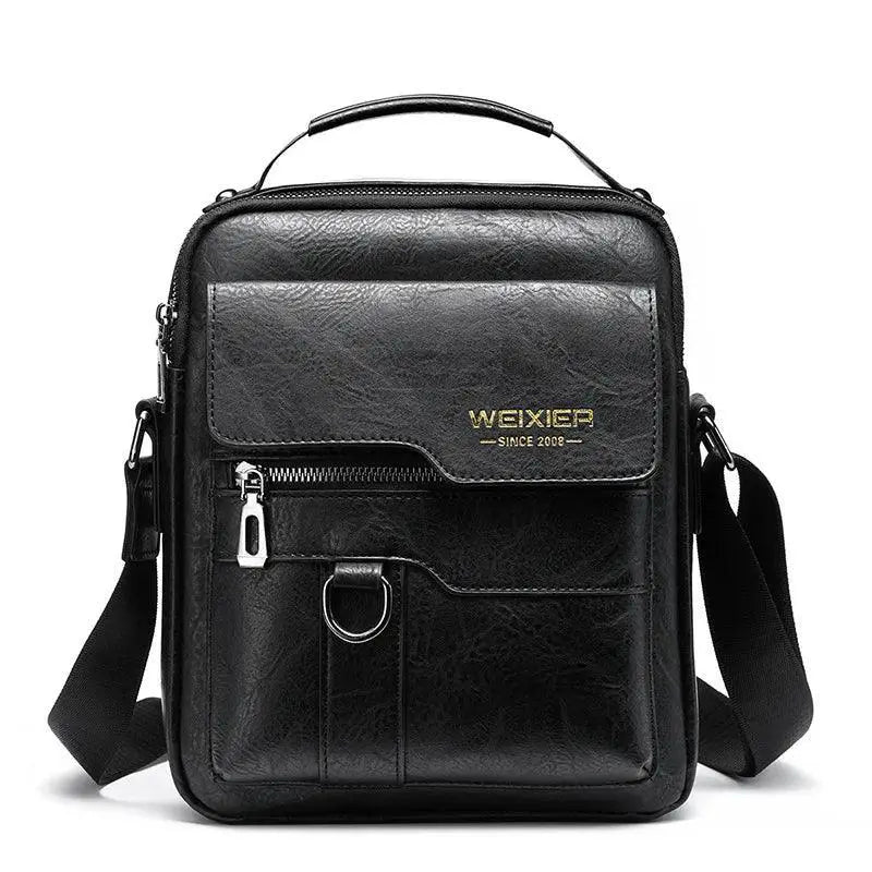 PU Leather Crossbody Bag for Men Business Essential