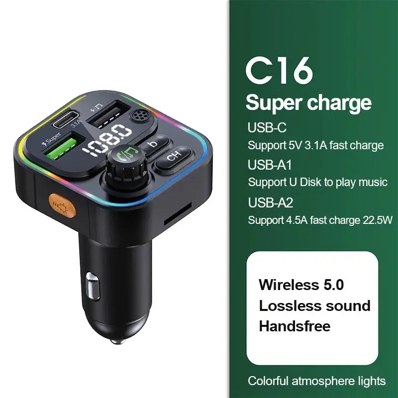 Bluetooth Car Transmitter - Fast Charge — product view 10