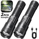 Tactical LED Flashlight - Type C Rechargeable Zoom