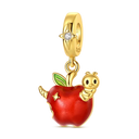 Golden Charm Bead Sterling Silver