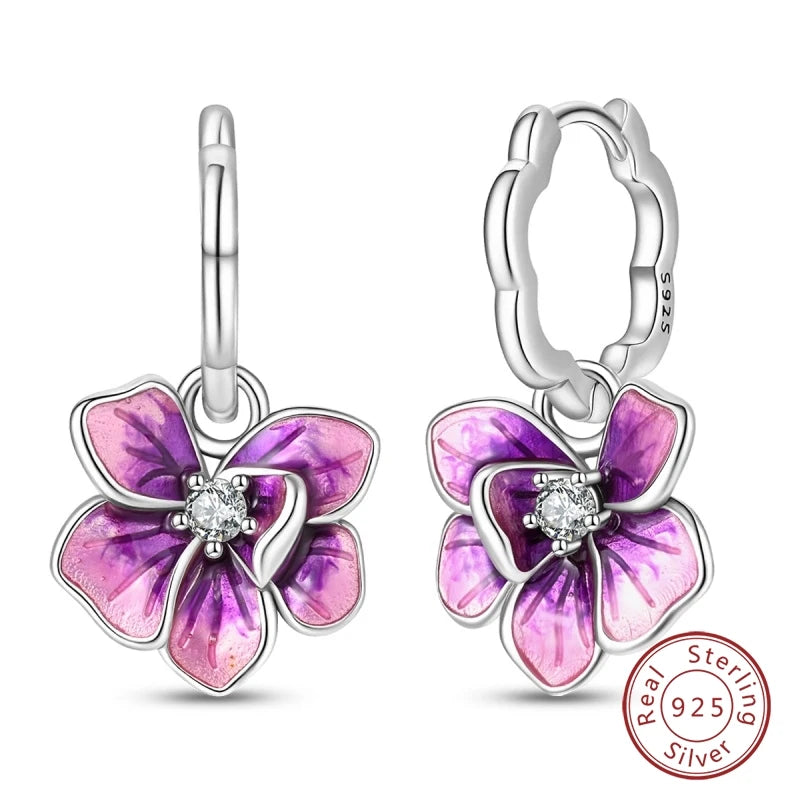 Sterling Silver Colorful Butterfly Dragonfly