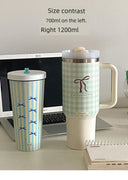 304 Stainless Steel Insulated Ice Cup With Straw Handle