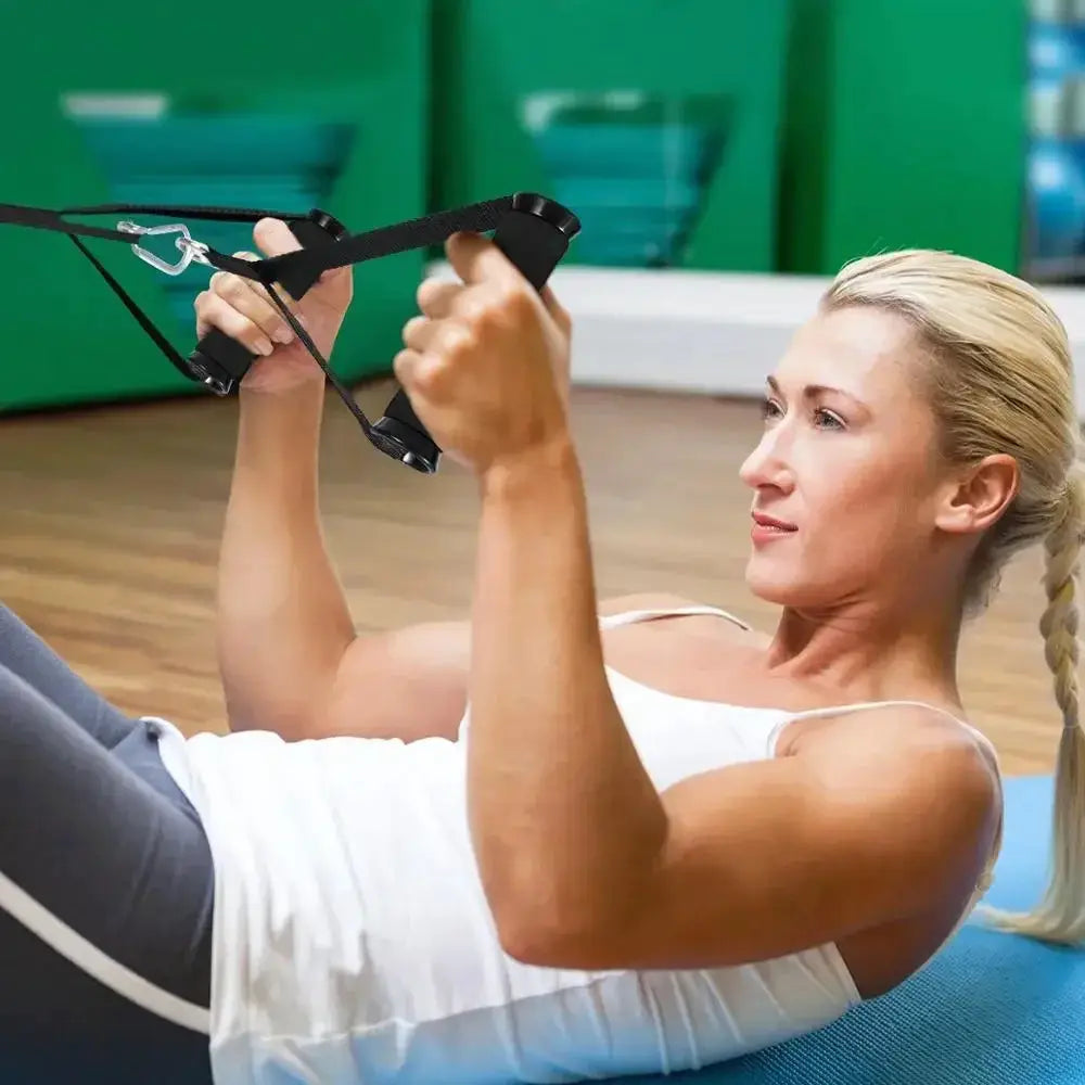 Pulley Strap Resistance Bands Handle Attachment For Home Gym