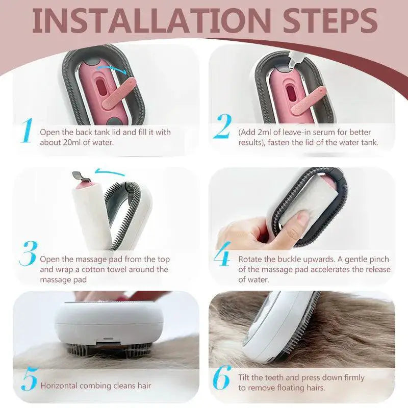 Double Sided Pet Hair Grooming Comb for Easy Cleaning