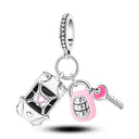 Silver Plated Charm Beads Bracelet