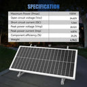 Rvpozwer 100W Rigid Solar Panel