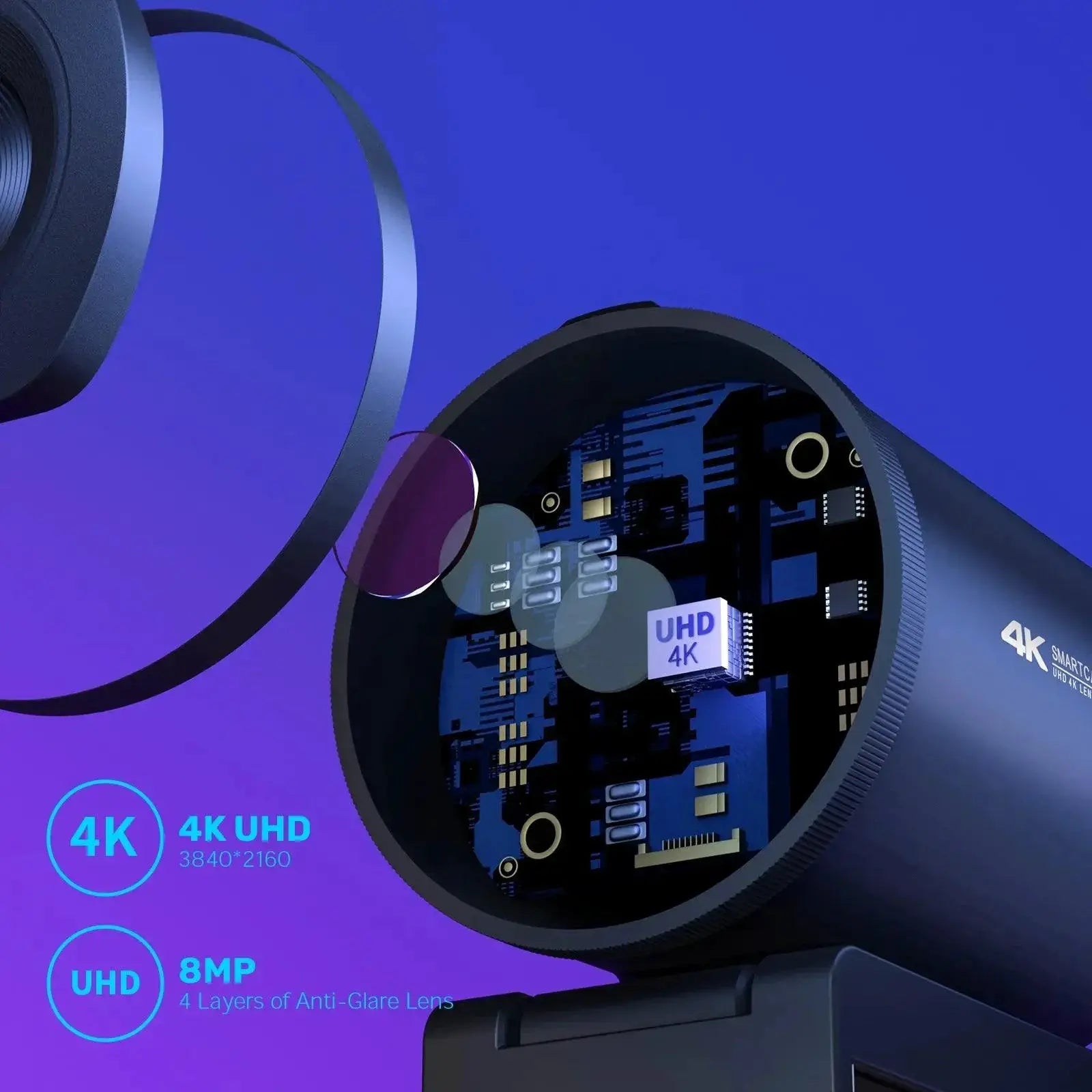 4K Streaming Webcam Autofocus For Crystal Clear Video