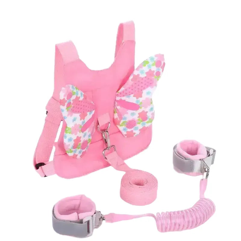 Toddler Leash Safety Backpack Pink Anti Loss Traction Rope