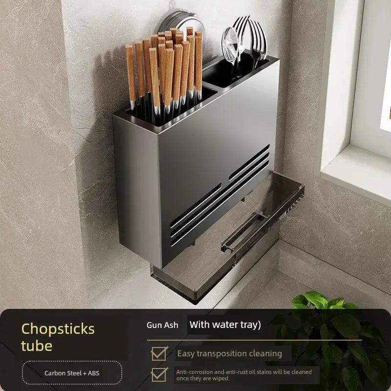 Punch Free Suction Rack Wall Mounted Kitchen Storage System