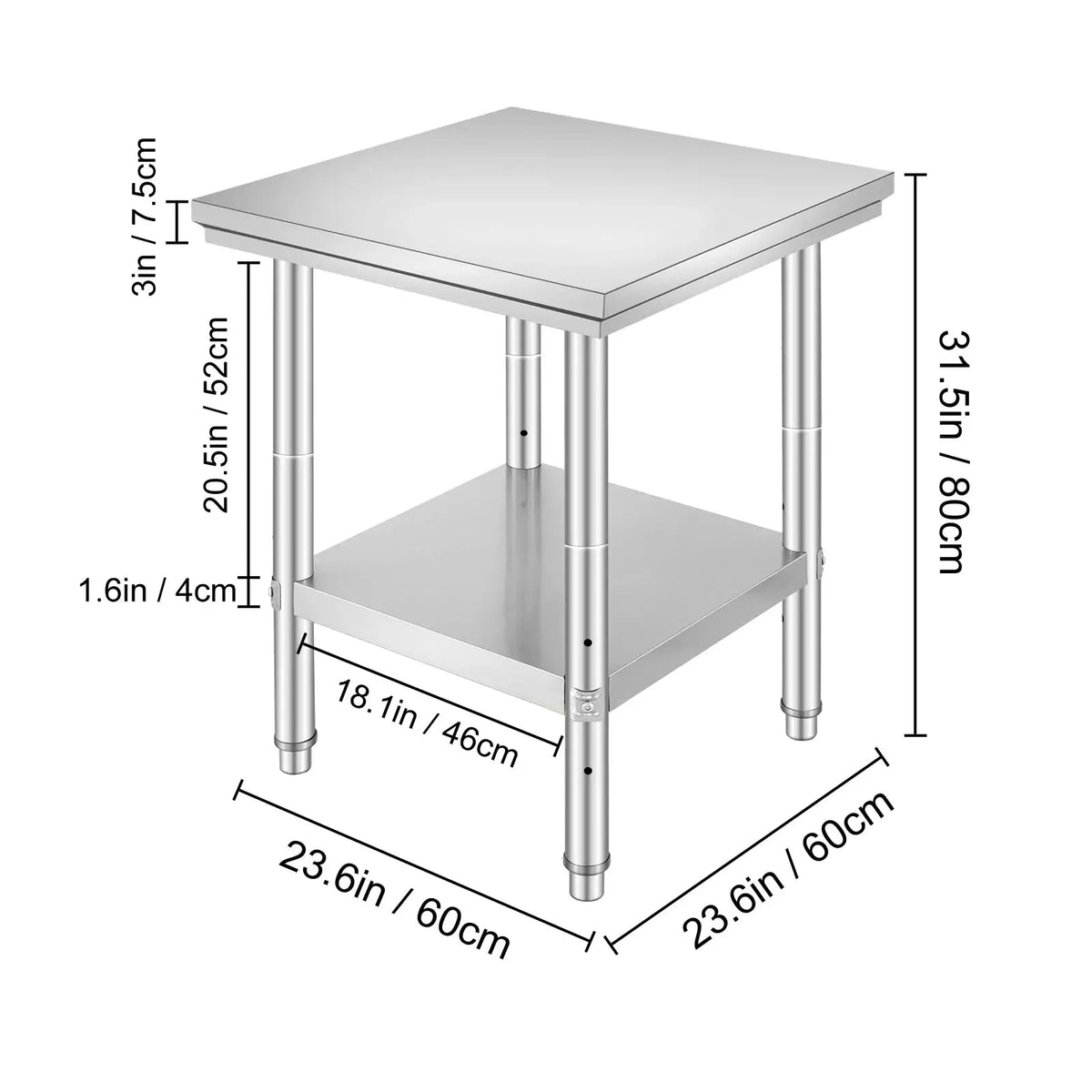 Commercial Stainless Steel Work Table — product image 9