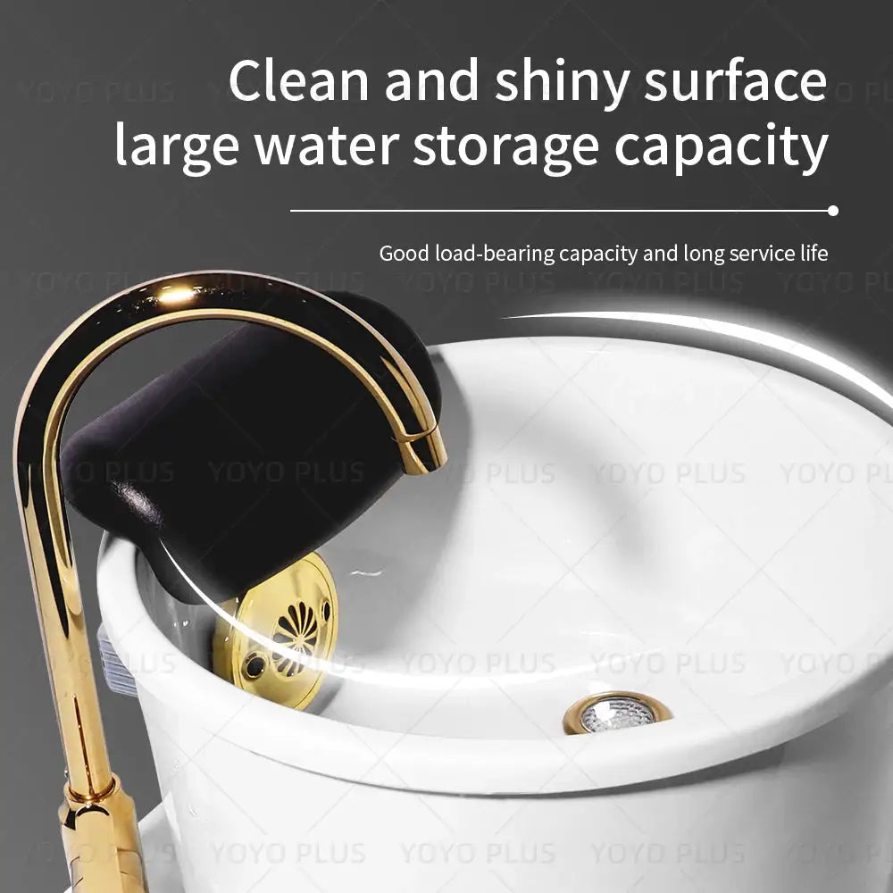 Electric Foot Basin Spa Massager with One-Button Drainage Dual-Colored Lights Deep Clean Foot Bath for Salon Home Use