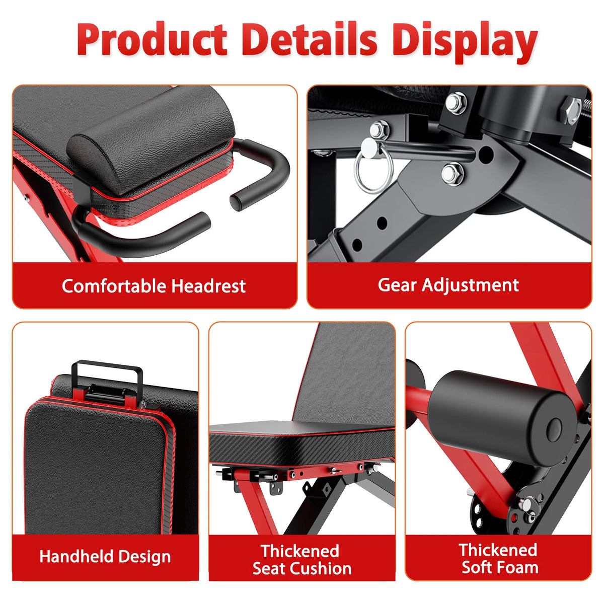 Multifunctional Foldable Weight Bench Fitness Workout – lbs — product view 5