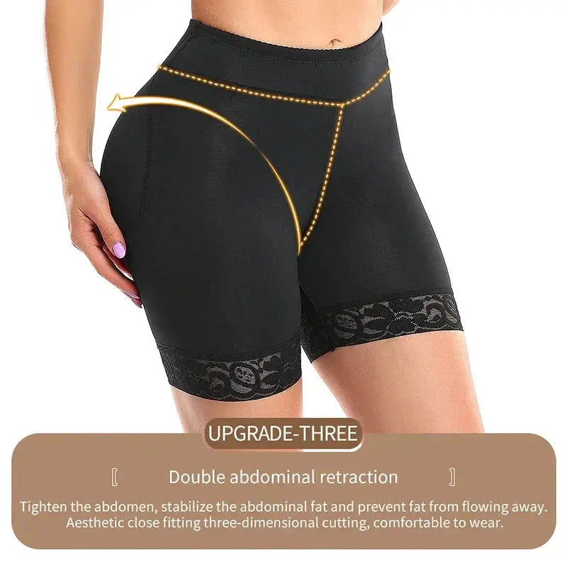Butt Lifting Shapewear Shorts With Extra Large Pads