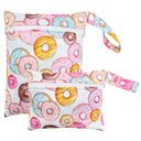 2pcs Set Smooth Zipper Pocket WetBag Waterproof Yoga Bag